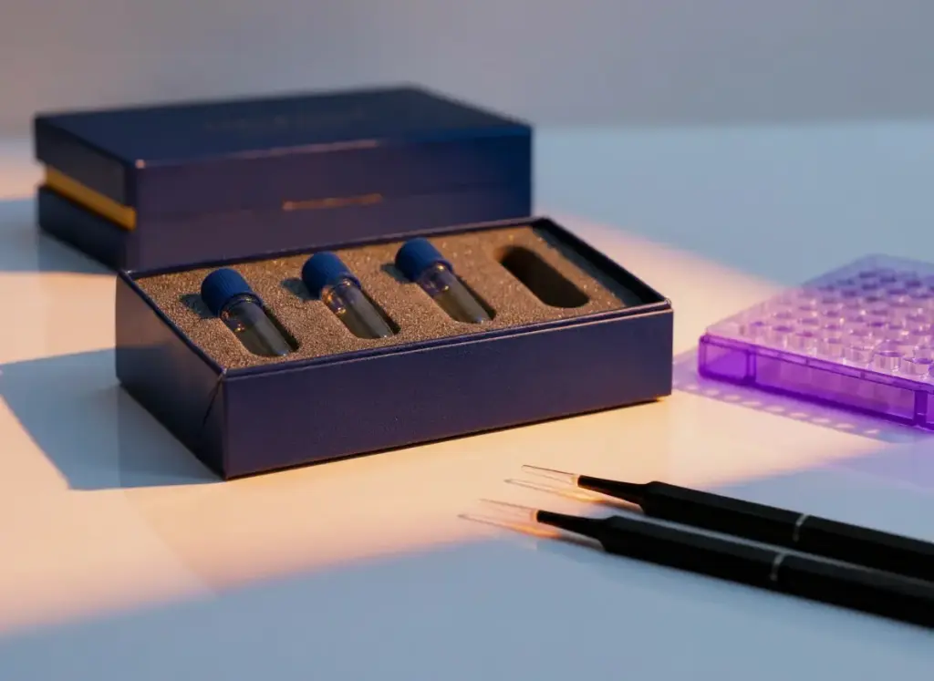 0.2ml Thin Wall Clear PCR Strip Tubes and Clear Strip Caps., 10 x 125